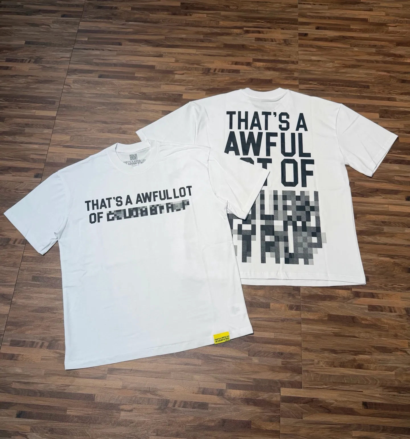 2243# Black/ ｜ THAT'S A AWFUL LOT OF COUGH SYRUP In Stock T （fabric):32 Sizes（size）：S-M L X L （colour）： Black）